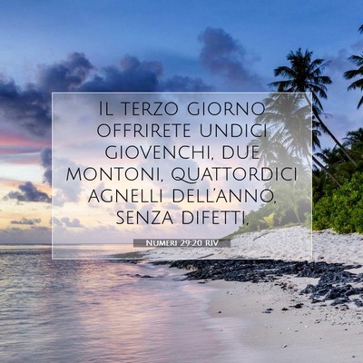 Numeri 29:20 Versetto della Bibbia Spiegato