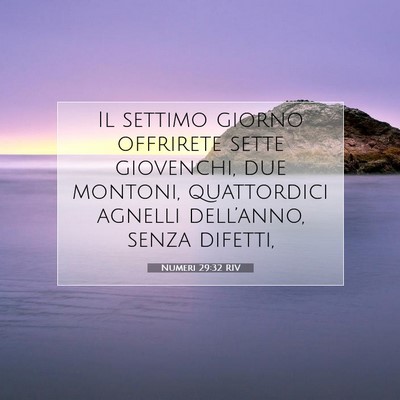 Numeri 29:32 RIV Immagine del Versetto della Bibbia