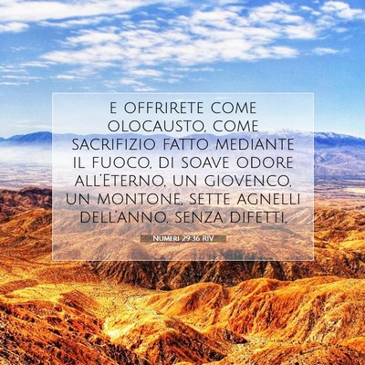 Numeri 29:36 Versetto della Bibbia Spiegato