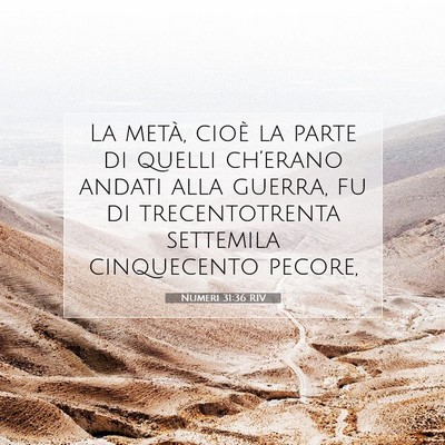 Numeri 31:36 Versetto della Bibbia Spiegato
