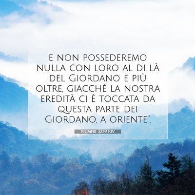 Numeri 32:19 Versetto della Bibbia Spiegato