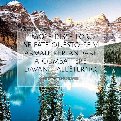Numeri 32:20 RIV Immagine del Versetto della Bibbia