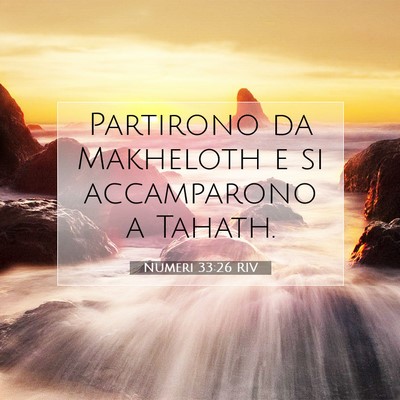 Numeri 33:26 Versetto della Bibbia Spiegato