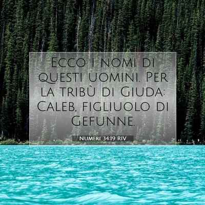 Numeri 34:19 Versetto della Bibbia Spiegato