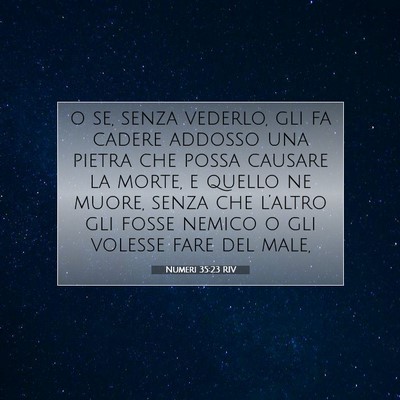 Numeri 35:23 Versetto della Bibbia Spiegato