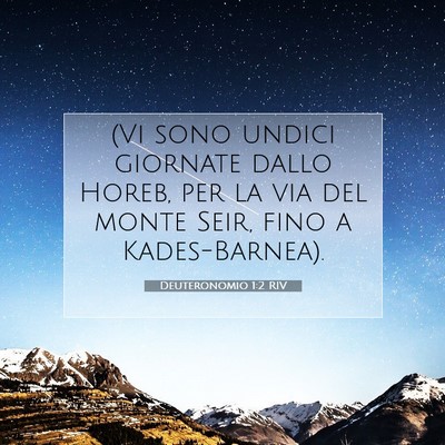 Deuteronomio 1:2 Versetto della Bibbia Spiegato