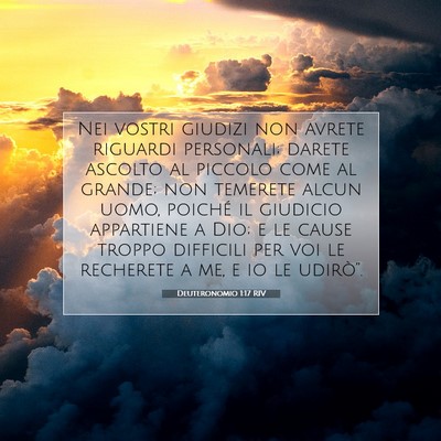 Deuteronomio 1:17 Versetto della Bibbia Spiegato