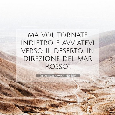 Deuteronomio 1:40 Versetto della Bibbia Spiegato