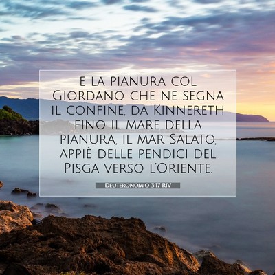 Deuteronomio 3:17 RIV Immagine del Versetto della Bibbia
