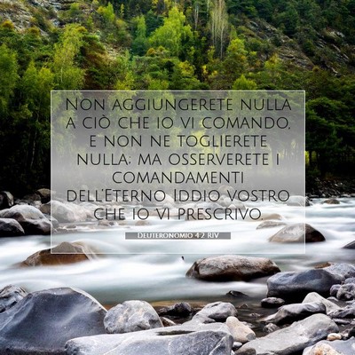 Deuteronomio 4:2 RIV Immagine del Versetto della Bibbia