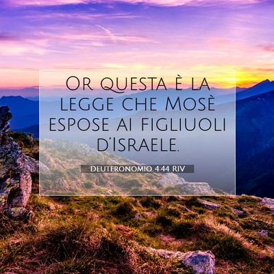 Deuteronomio 4:44 Versetto della Bibbia Spiegato