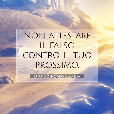 Deuteronomio 5:20 Versetto della Bibbia Spiegato