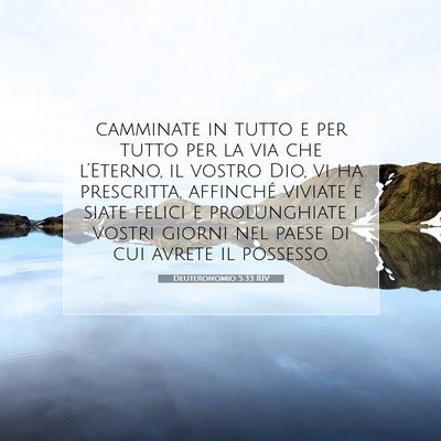 Deuteronomio 5:33 RIV Immagine del Versetto della Bibbia
