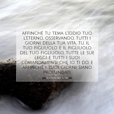 Deuteronomio 6:2 RIV Immagine del Versetto della Bibbia