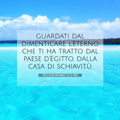 Deuteronomio 6:12 Versetto della Bibbia Spiegato