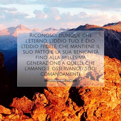 Deuteronomio 7:9 RIV Immagine del Versetto della Bibbia