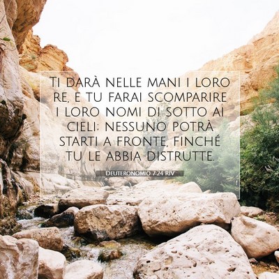 Deuteronomio 7:24 RIV Immagine del Versetto della Bibbia