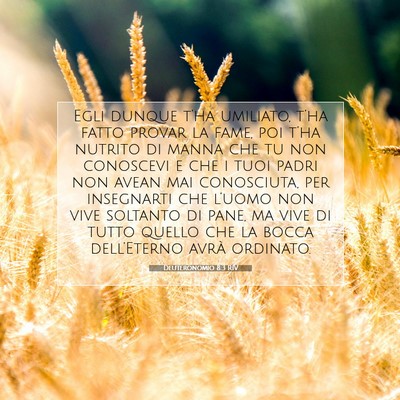Deuteronomio 8:3 RIV Immagine del Versetto della Bibbia