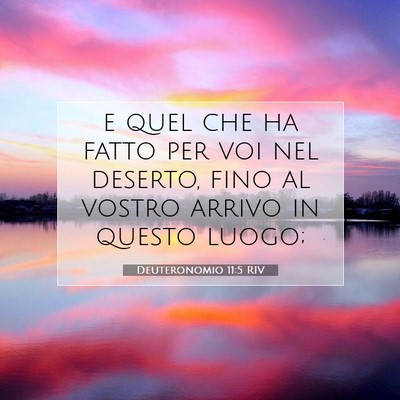 Deuteronomio 11:5 Versetto della Bibbia Spiegato