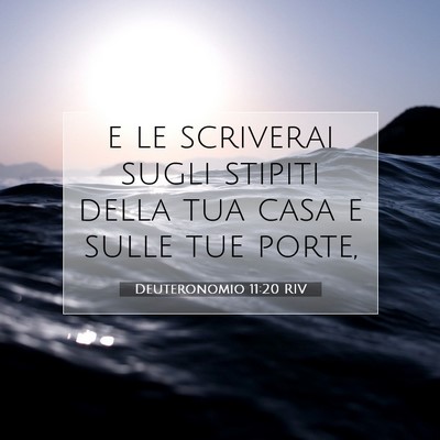 Deuteronomio 11:20 Versetto della Bibbia Spiegato