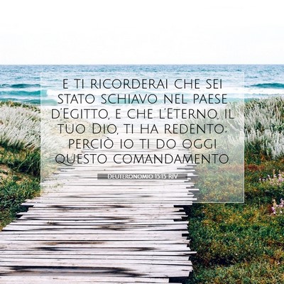 Deuteronomio 15:15 RIV Immagine del Versetto della Bibbia