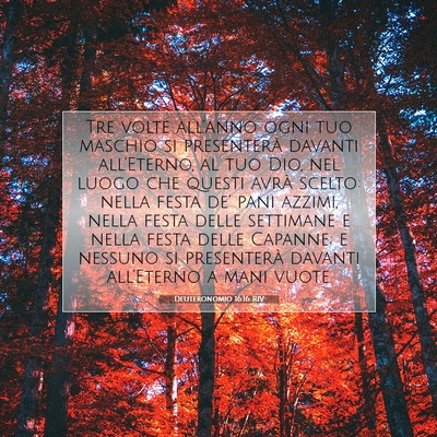 Deuteronomio 16:16 RIV Immagine del Versetto della Bibbia