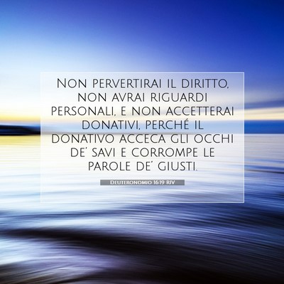 Deuteronomio 16:19 RIV Immagine del Versetto della Bibbia