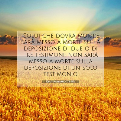 Deuteronomio 17:6 RIV Immagine del Versetto della Bibbia