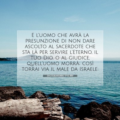 Deuteronomio 17:12 RIV Immagine del Versetto della Bibbia