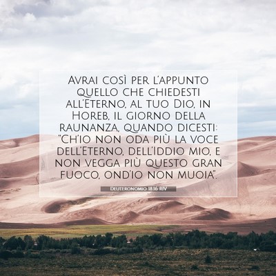 Deuteronomio 18:16 Versetto della Bibbia Spiegato