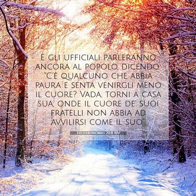 Deuteronomio 20:8 RIV Immagine del Versetto della Bibbia