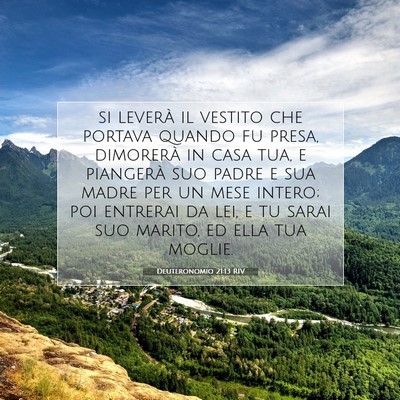 Deuteronomio 21:13 Versetto della Bibbia Spiegato