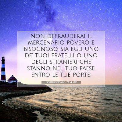 Deuteronomio 24:14 RIV Immagine del Versetto della Bibbia