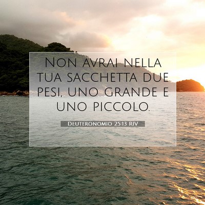 Deuteronomio 25:13 RIV Immagine del Versetto della Bibbia
