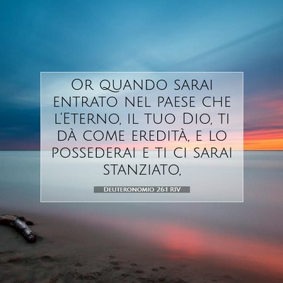 Deuteronomio 26:1 Versetto della Bibbia Spiegato