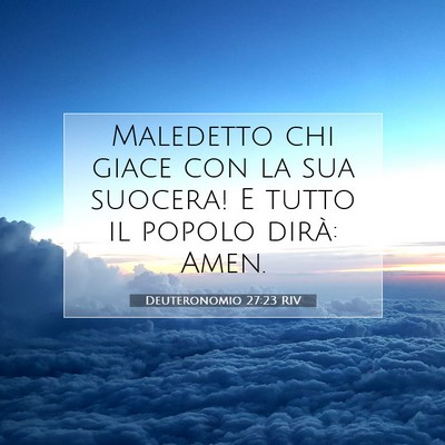 Deuteronomio 27:23 Versetto della Bibbia Spiegato
