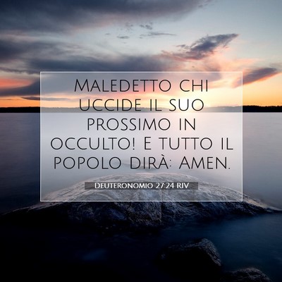 Deuteronomio 27:24 Versetto della Bibbia Spiegato