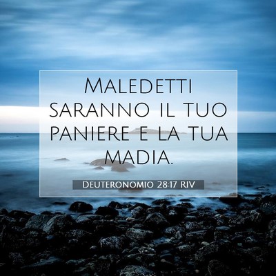 Deuteronomio 28:17 Versetto della Bibbia Spiegato