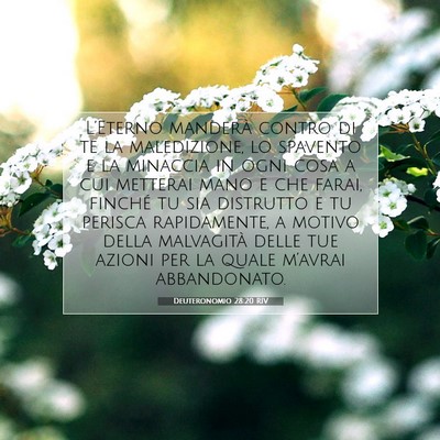 Deuteronomio 28:20 RIV Immagine del Versetto della Bibbia