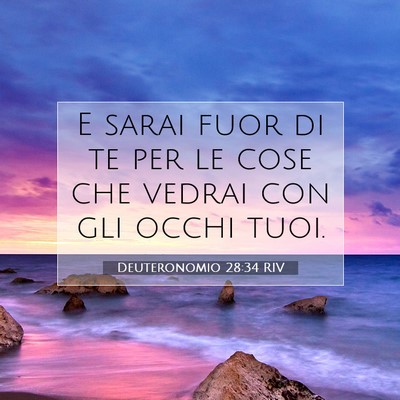 Deuteronomio 28:34 Versetto della Bibbia Spiegato