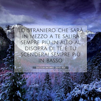 Deuteronomio 28:43 RIV Immagine del Versetto della Bibbia