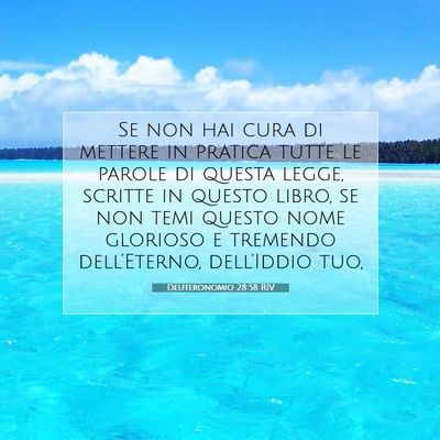 Deuteronomio 28:58 RIV Immagine del Versetto della Bibbia