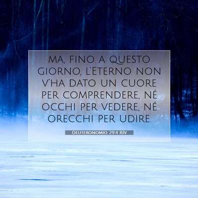 Deuteronomio 29:4 Versetto della Bibbia Spiegato