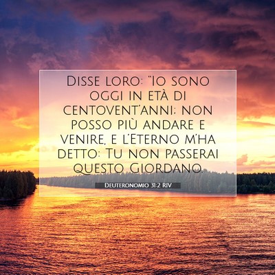 Deuteronomio 31:2 RIV Immagine del Versetto della Bibbia