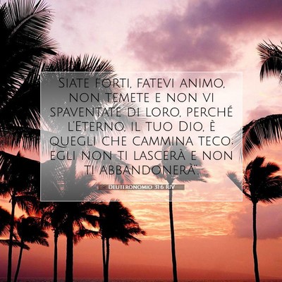 Deuteronomio 31:6 RIV Immagine del Versetto della Bibbia