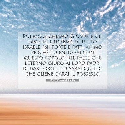 Deuteronomio 31:7 RIV Immagine del Versetto della Bibbia