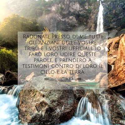 Deuteronomio 31:28 RIV Immagine del Versetto della Bibbia