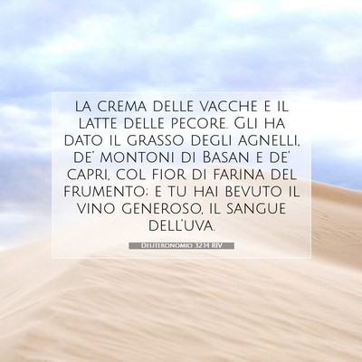 Deuteronomio 32:14 RIV Immagine del Versetto della Bibbia