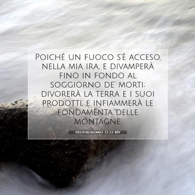 Deuteronomio 32:22 RIV Immagine del Versetto della Bibbia