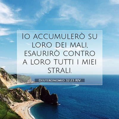 Deuteronomio 32:23 RIV Immagine del Versetto della Bibbia